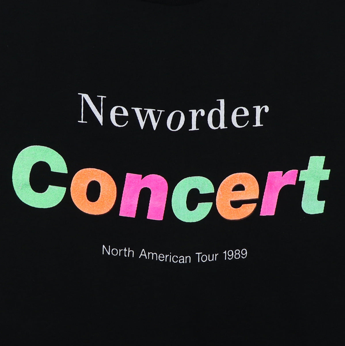 1989 New Order Concert North American Tour Shirt