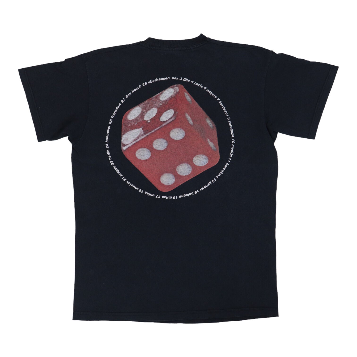 1997 Oasis Dice European Tour Shirt | Authentic Vintage Tee – WyCo