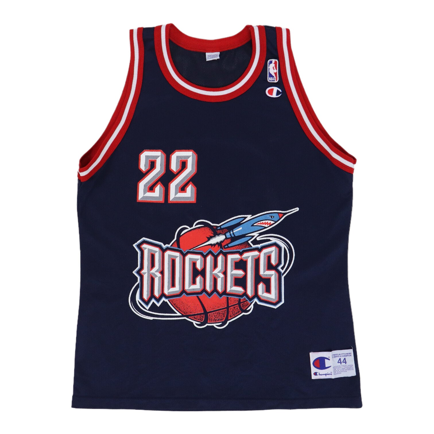 Original vintage 1990s Clyde Drexler Houston Rockets NBA Basketball Jersey | WyCo Vintage