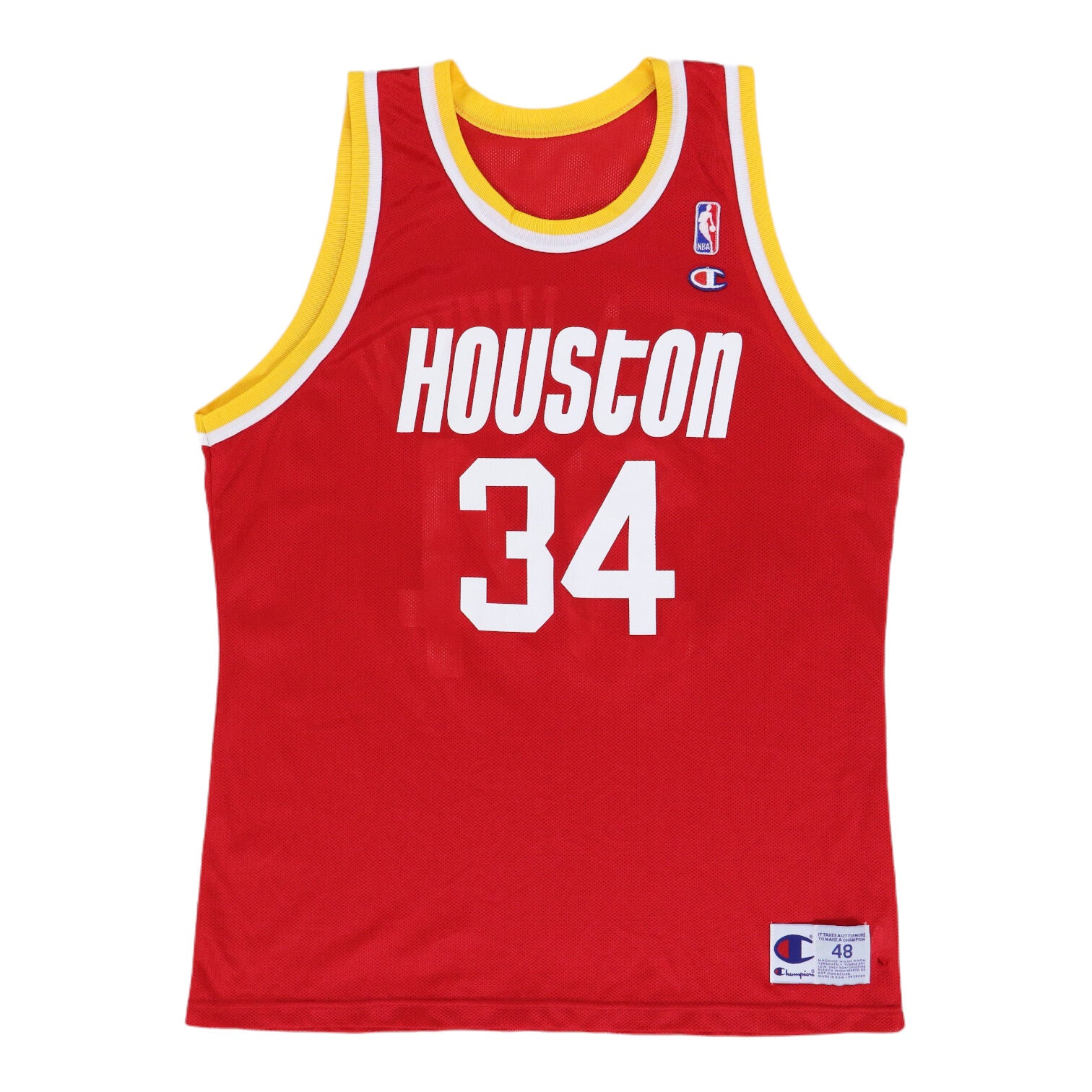 1990s Hakeem Olajuwon Houston Rockets NBA Basketball Jersey – WyCo Vintage