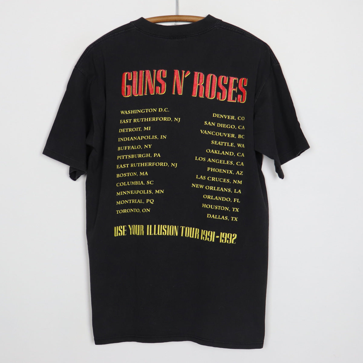 1991 Guns N Roses Use Your Illusion Tour Shirt | Authentic Vintage 