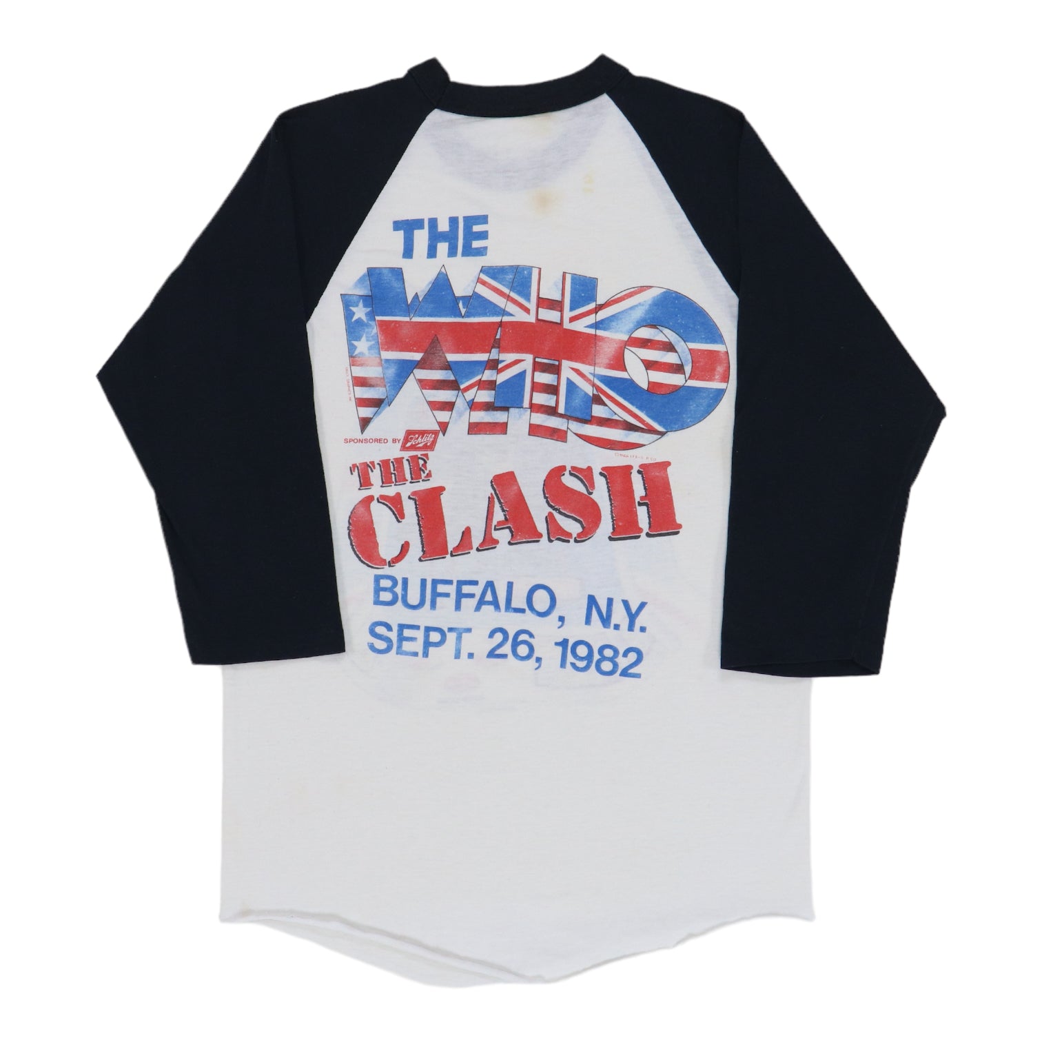 Original vintage 1982 The Who & The Clash Concert Jersey Shirt