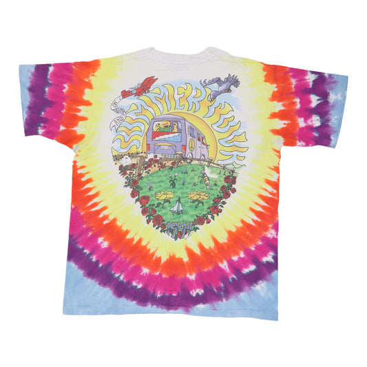 1994 Grateful Dead Summer Tour Liquid Blue Tie Dye Shirt