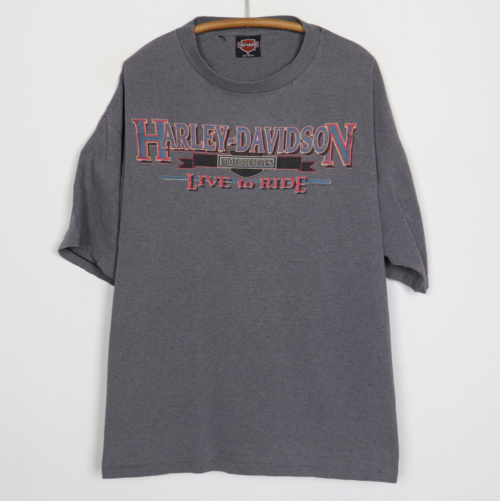 1992 Harley Davidson Live To Ride Shirt