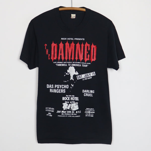 1989 The Damned Farewell To America Concert Shirt | Authentic