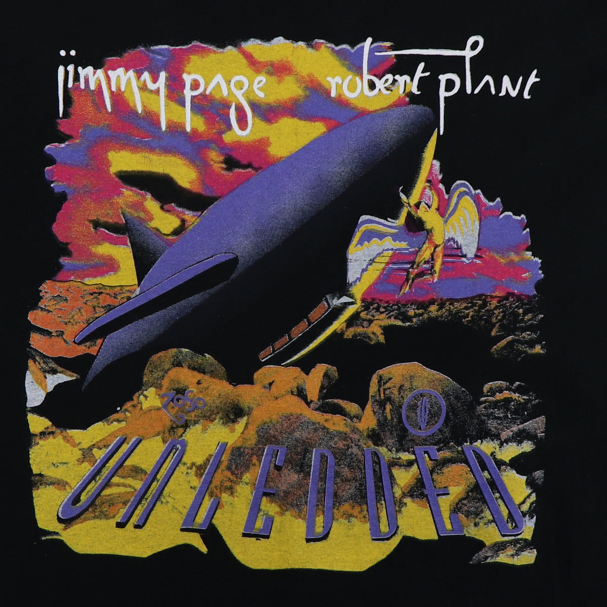 1995 Jimmy Page Robert Plant No Quarter Tour Shirt | Authentic