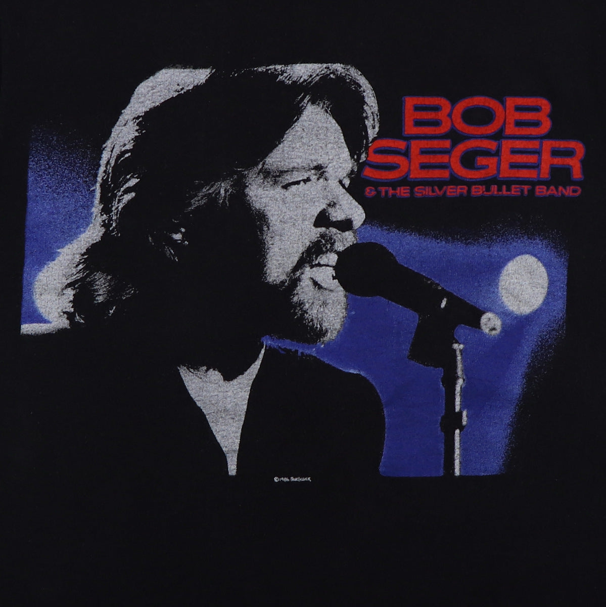 T-shirt Vintage Bob Seger & The Silver Bullet Band - Noir, Unisexe, Tailles S à 5XL Neuf Avec étiquettes