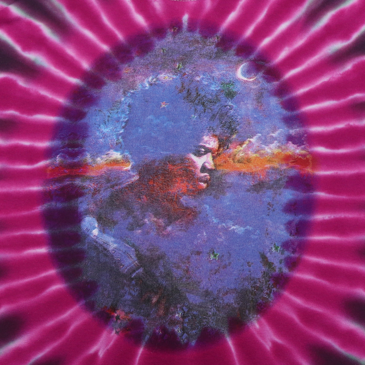 1997 Jimi Hendrix Crying Blue Rain Tie Dye Shirt