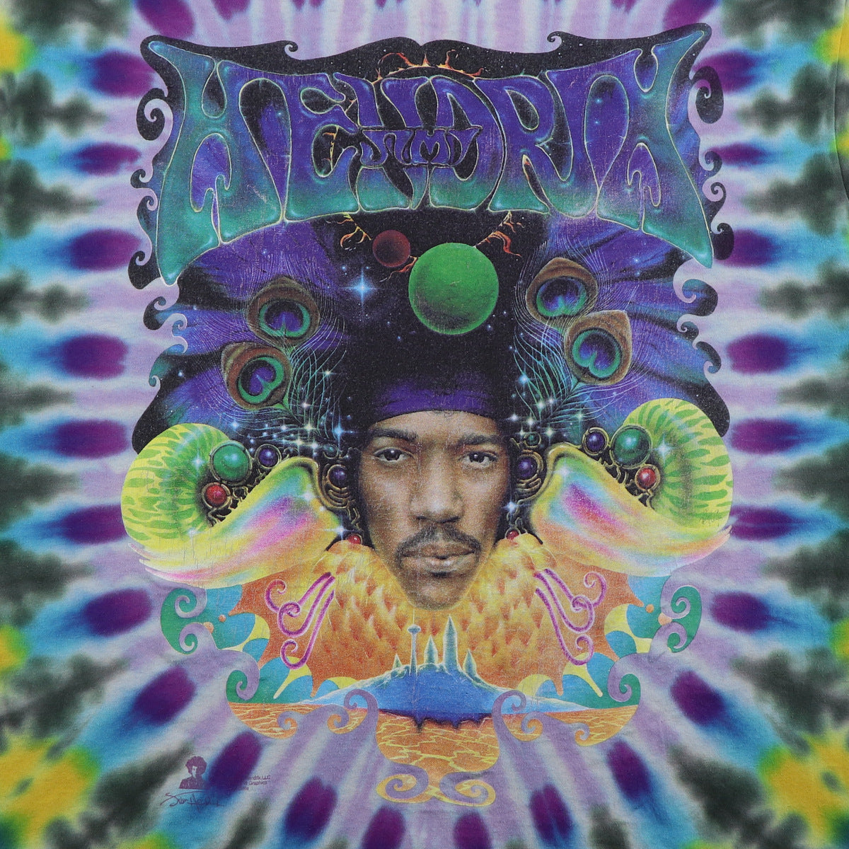 Jimi Hendrix 97 タイダイ 両面T ジミヘン　XL相当 1997 Jimi Hendrix Tie Dye Shirt | Authentic Vintage Tee – WyCo Vintage