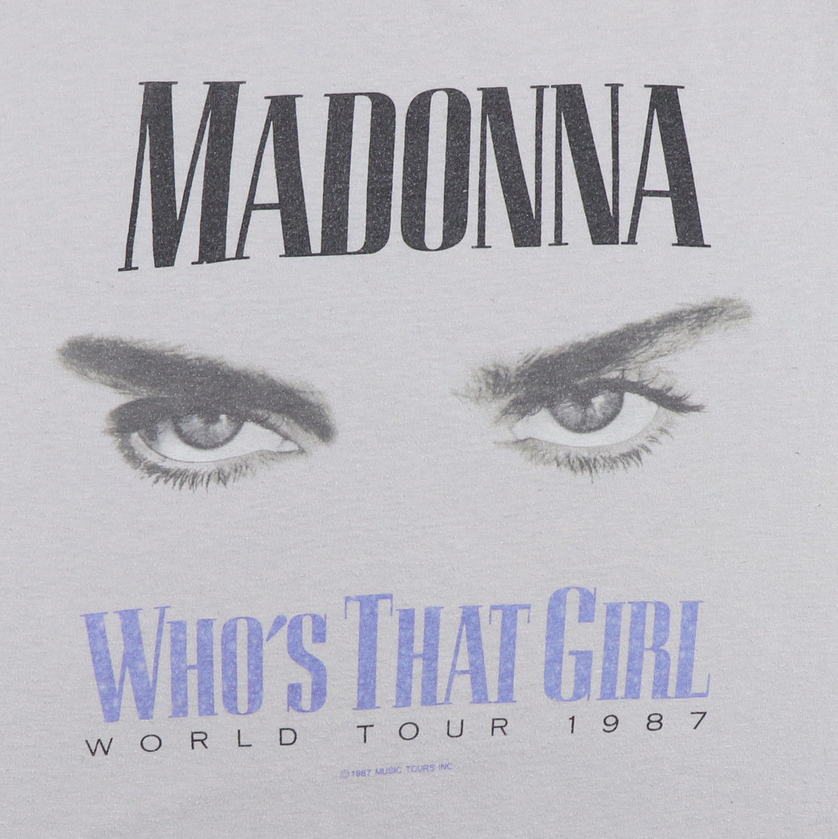 1987 Madonna Who's That Girl World Tour Shirt