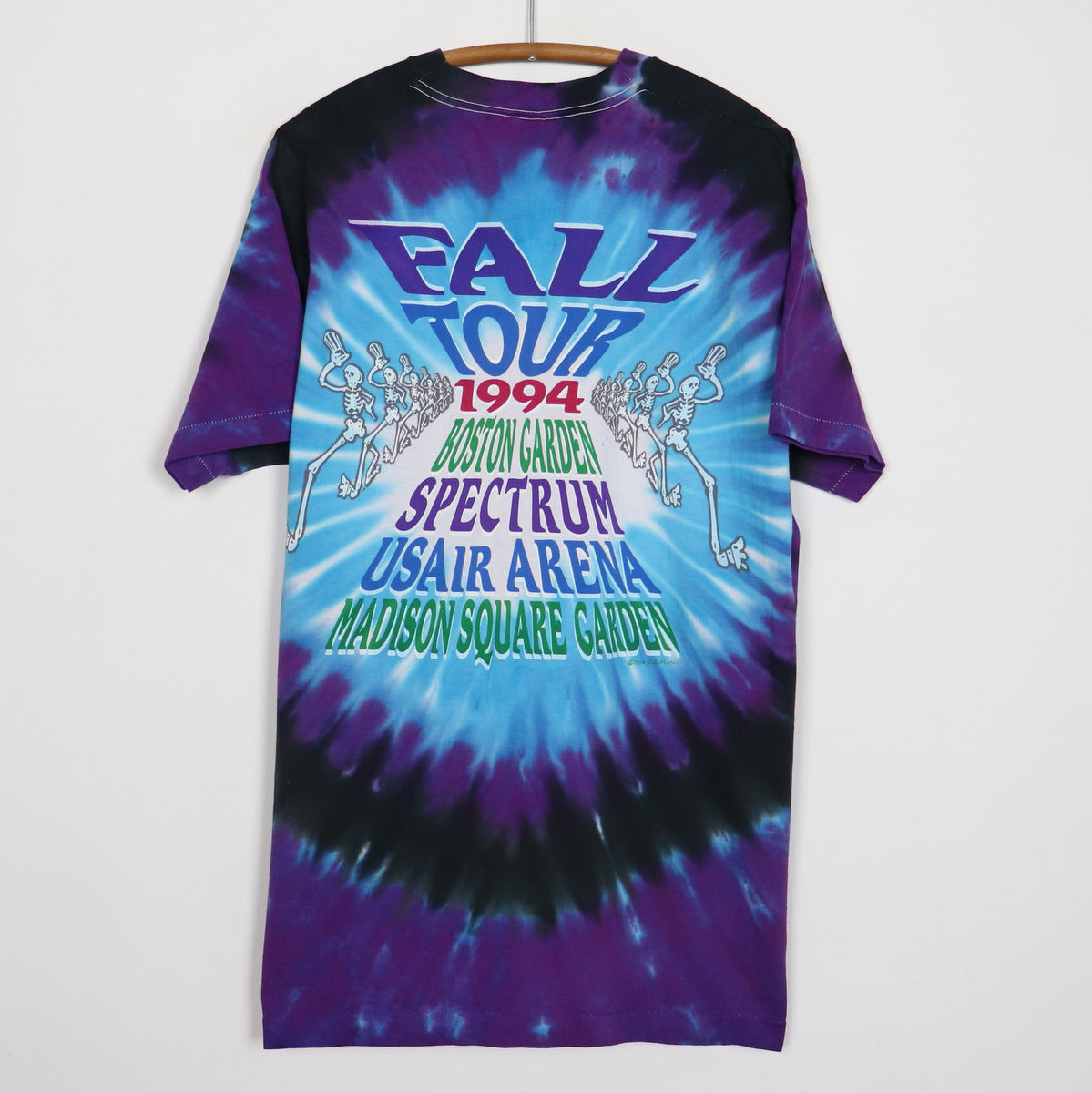 1994 Grateful Dead Fall Tour Liquid Blue Tie Dye Shirt