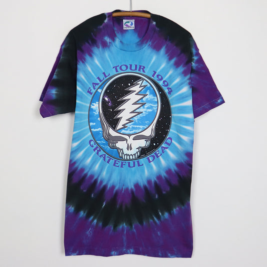 1994 Grateful Dead Fall Tour Liquid Blue Tie Dye Shirt