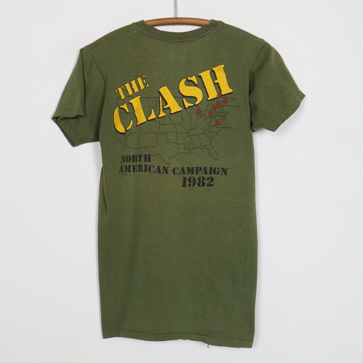 1982 The Clash Combat Rock North American Tour Shirt | WyCo Vintage