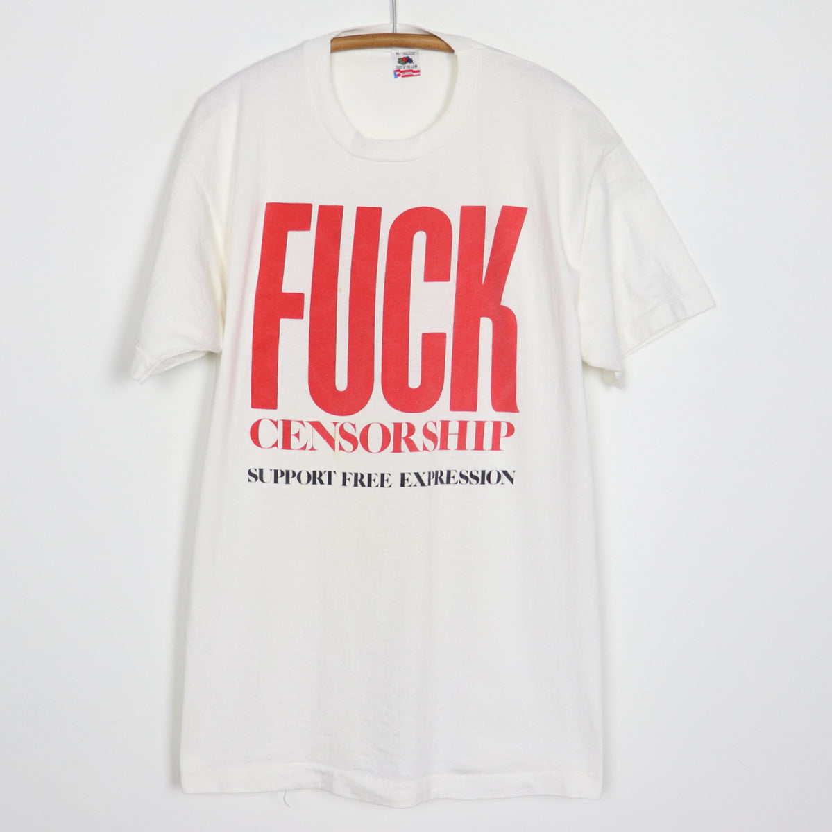 1990s Fuck Censorship Free Expression Shirt | Authentic Vintage