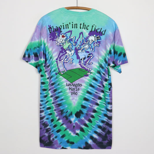 1990 Grateful Dead Playin' In The Field Tie Dye Concert Shirt
