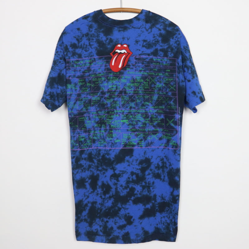 1994 Rolling Stones Black And Blue All Over Tie Dye Shirt