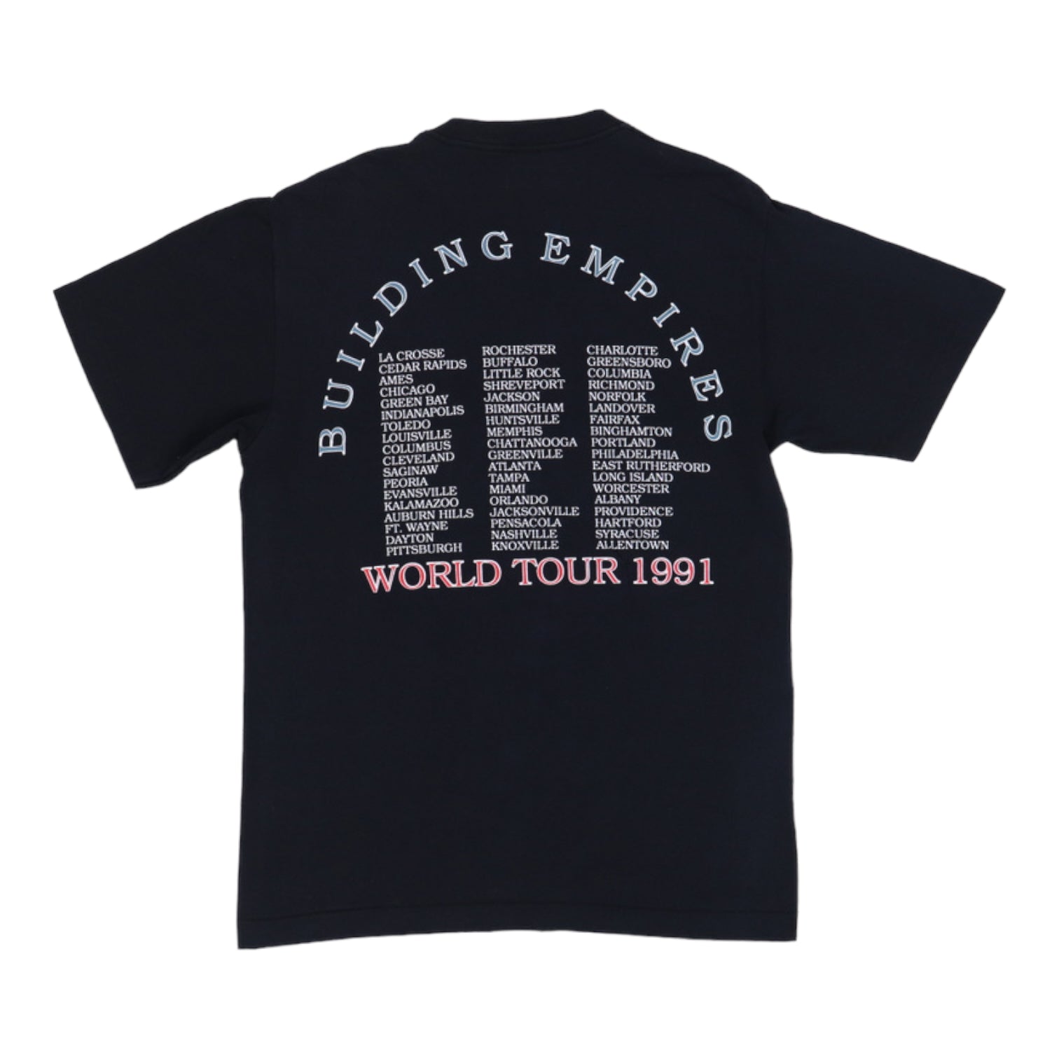 90s/QUEENSRYCHE/WORLD TOUR TOUR 1991/SOF TEE/Tシャツ/M/コットン/BLK// Queensryche vtg tour shirt - Gem