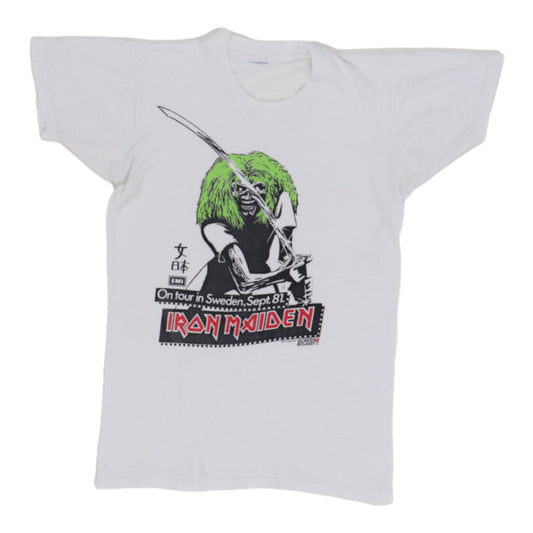 1981 Iron Maiden Sweden Concert Shirt