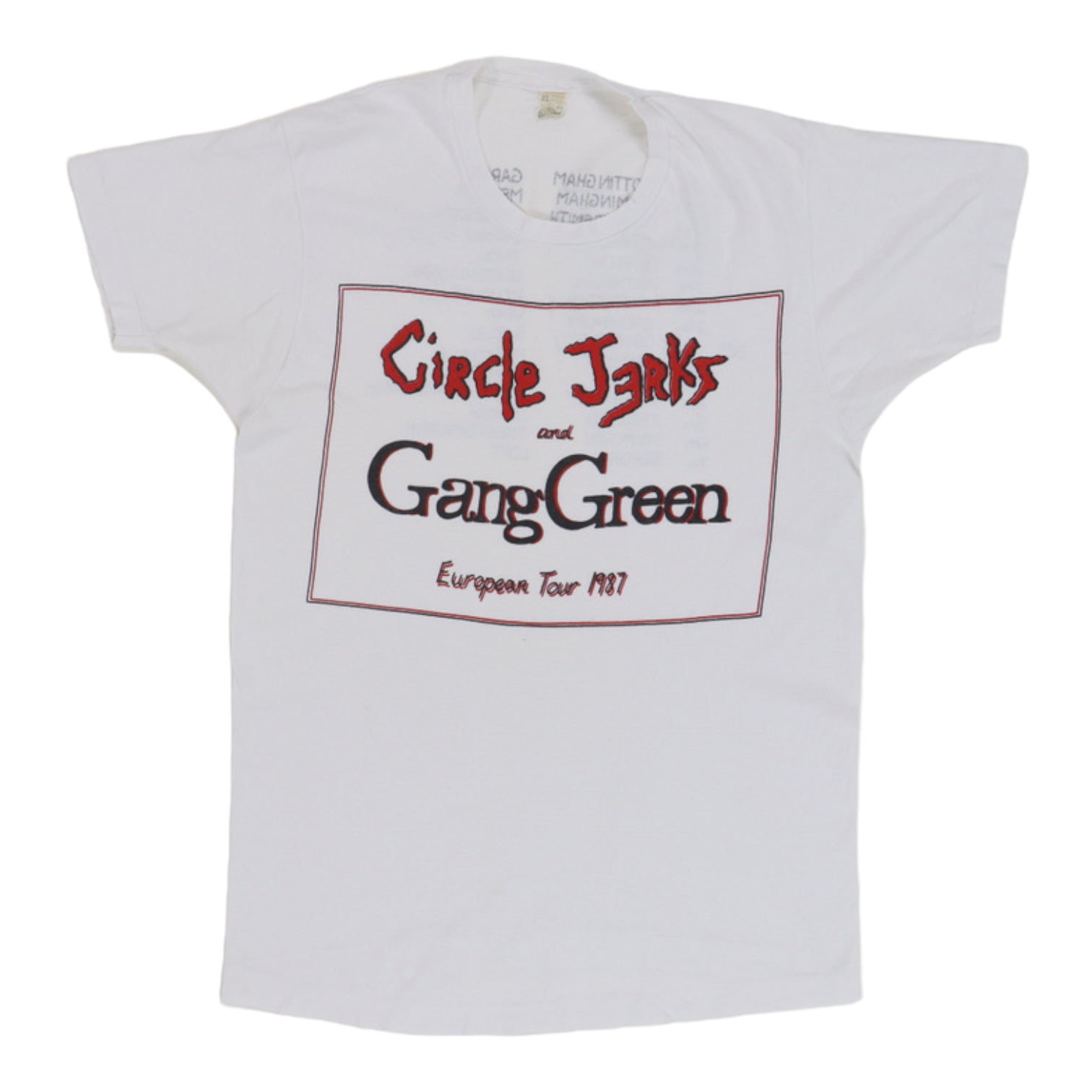 Original vintage 1987 Circle Jerks Gang Green European Tour Shirt