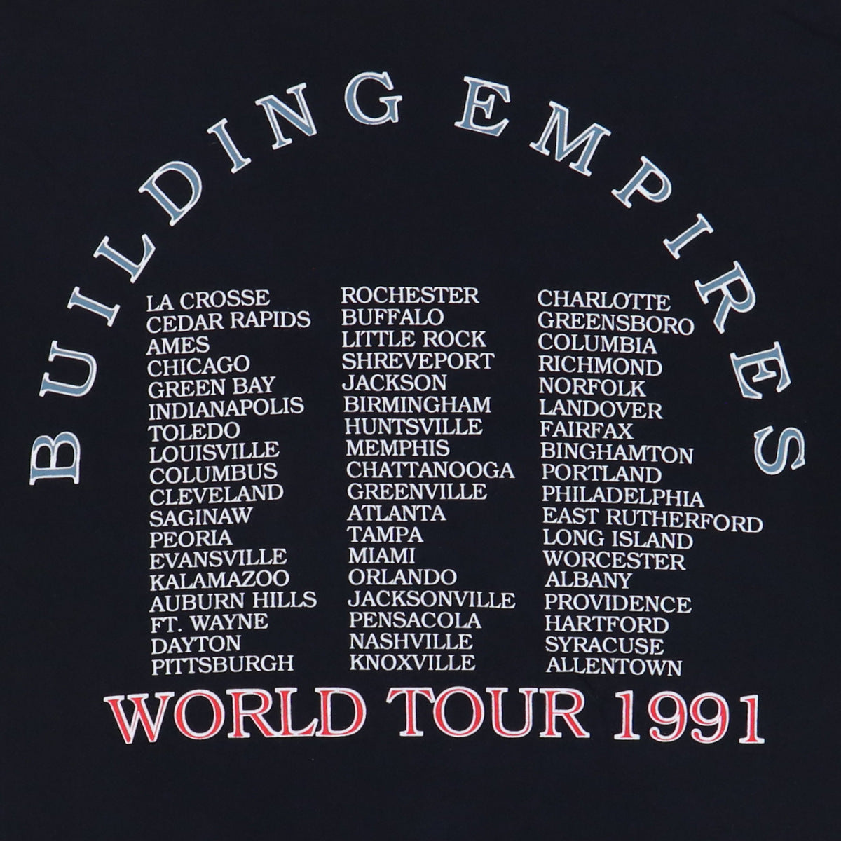 1991 Queensryche Empire World Tour Shirt