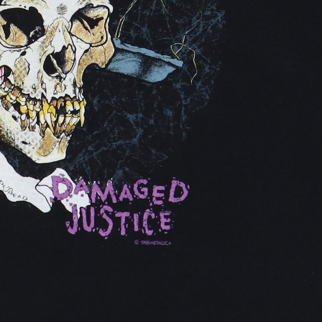 1988 Metallica Damaged Justice Summer Tour Shirt | Authentic
