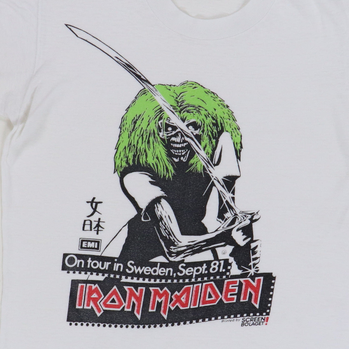 1981 Iron Maiden Sweden Concert Shirt