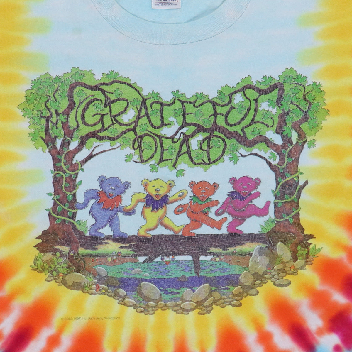1997 Grateful Dead Dancing Bears Tie Dye Shirt