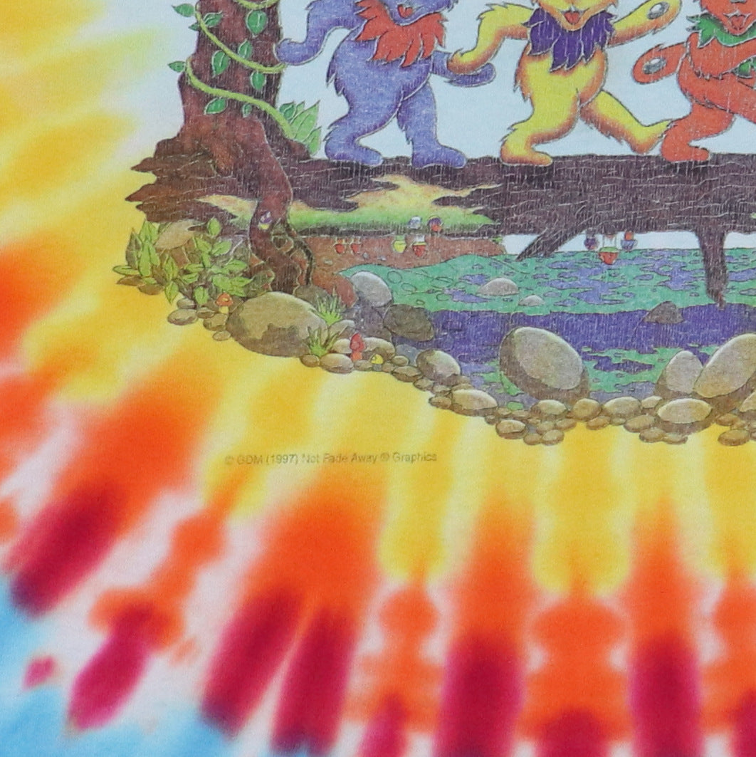 1997 Grateful Dead Dancing Bears Tie Dye Shirt