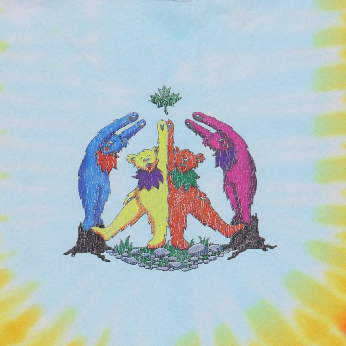1997 Grateful Dead Dancing Bears Tie Dye Shirt