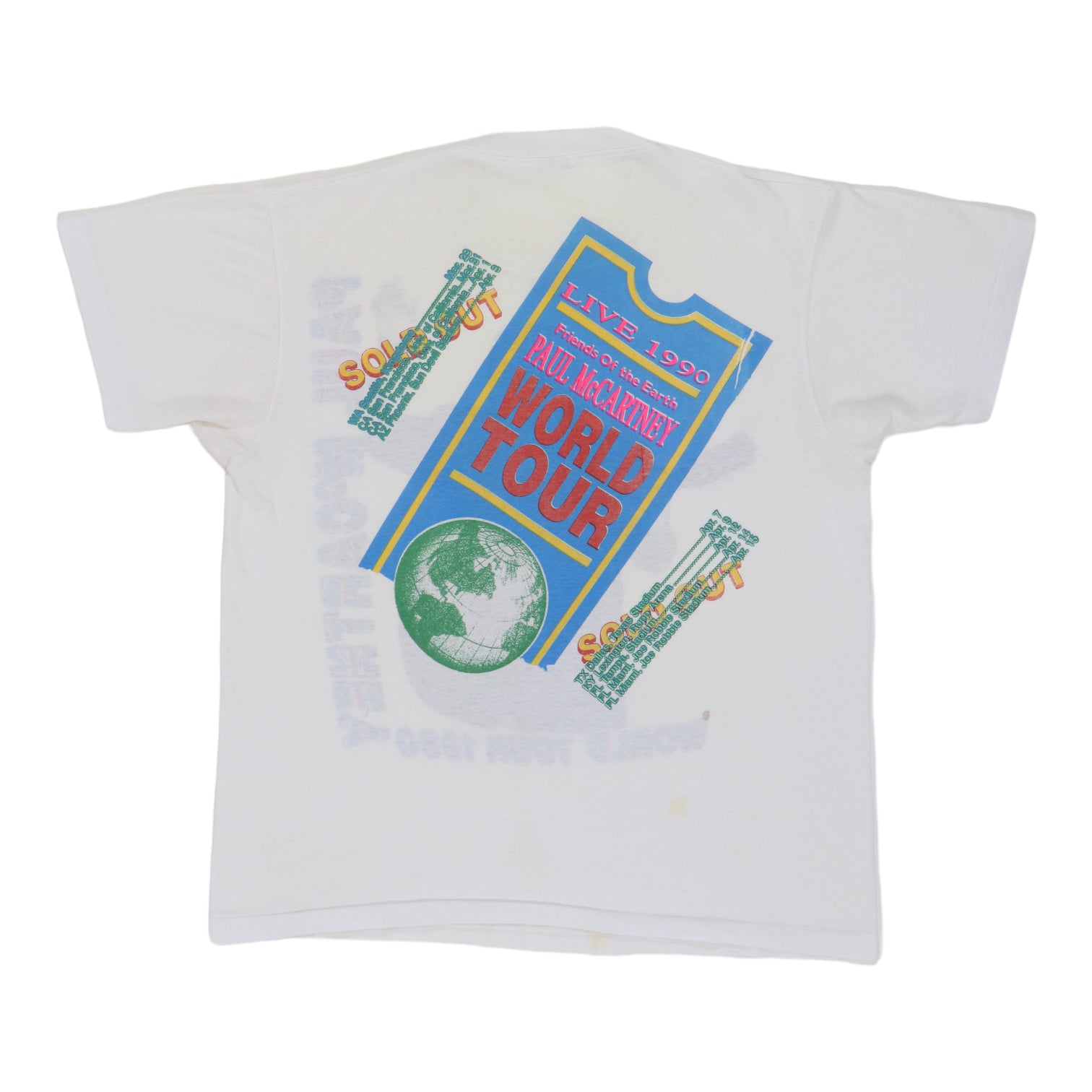 Original vintage 1990 Paul McCartney Friends Of The Earth Tour