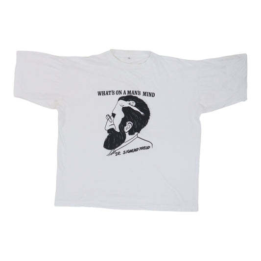 1980s Sigmund Freud What's On A Man's Mind Shirt