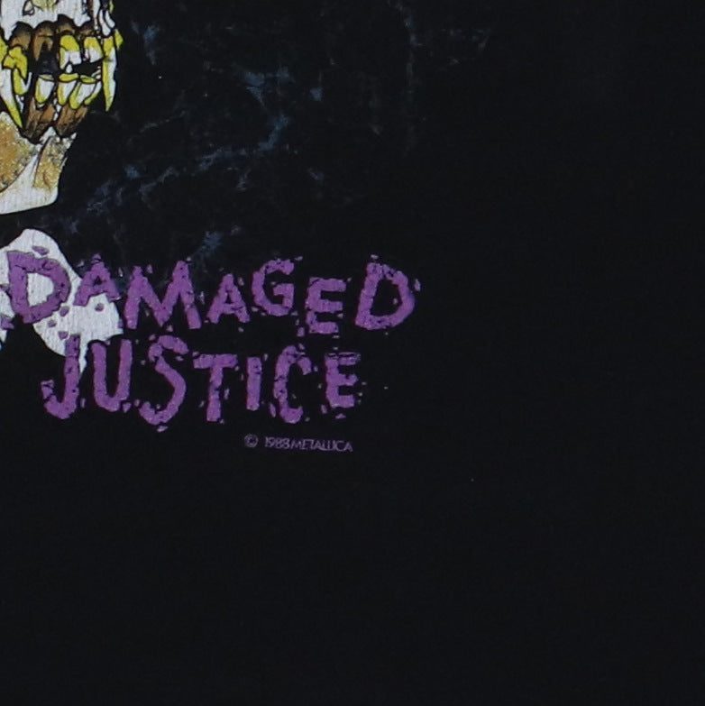1988 Metallica Damaged Justice Summer Tour Shirt | Authentic