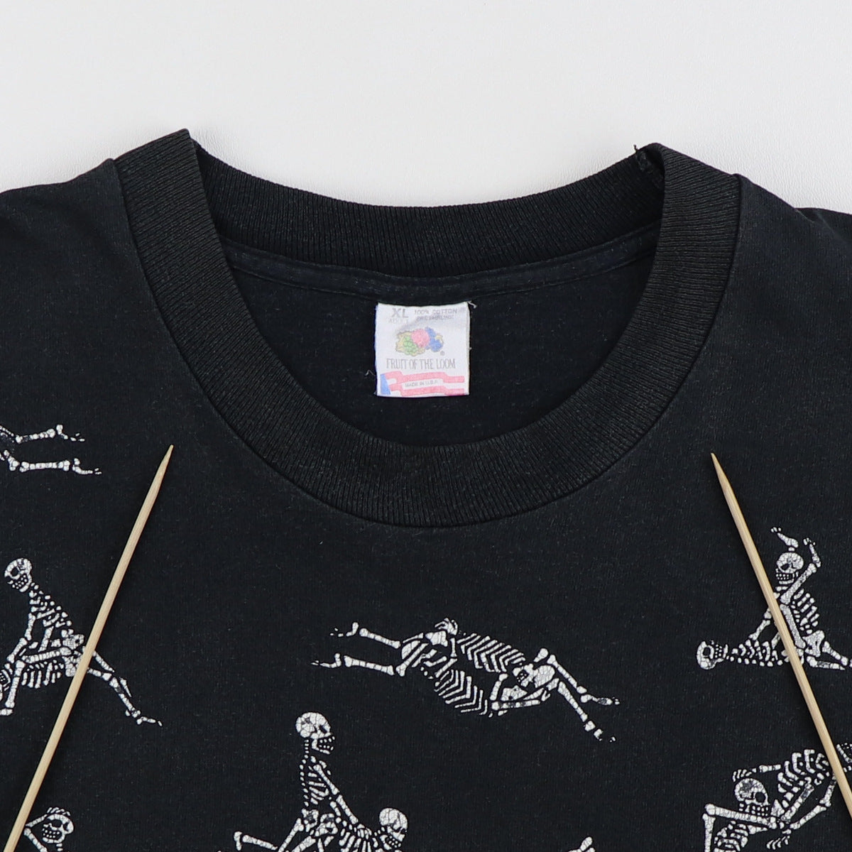 1990 Fashion Victim Skeleton Kama Sutra All Over Print Shirt 