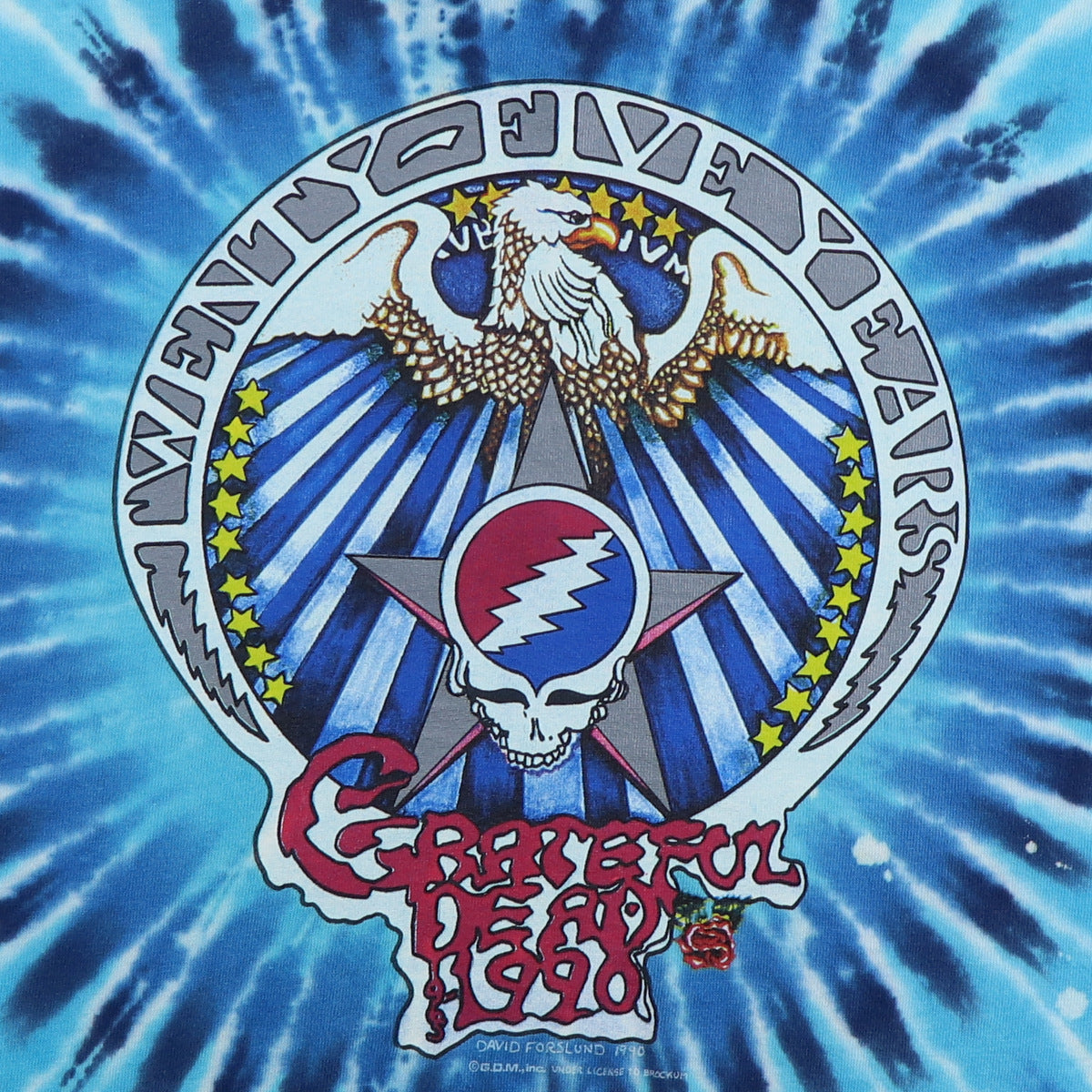 1990 Grateful Dead 25 Years Dead Tie Dye Shirt