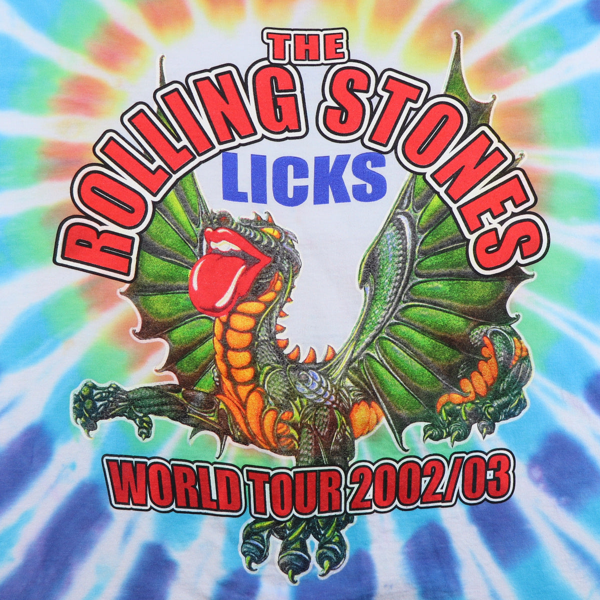 2002 Rolling Stones Licks Tour Tie Dye Shirt