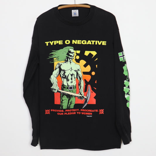 1995 Type O Negative Pledge To Women Casket Crew Long Sleeve Shirt