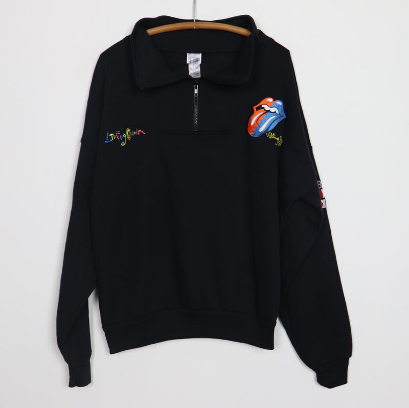 1989 Rolling Stones Steel Wheels Crew Pull Over Zip Sweatshirt