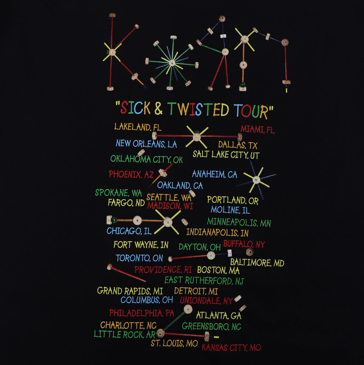 2000 Korn Sick & Twisted Tour Shirt
