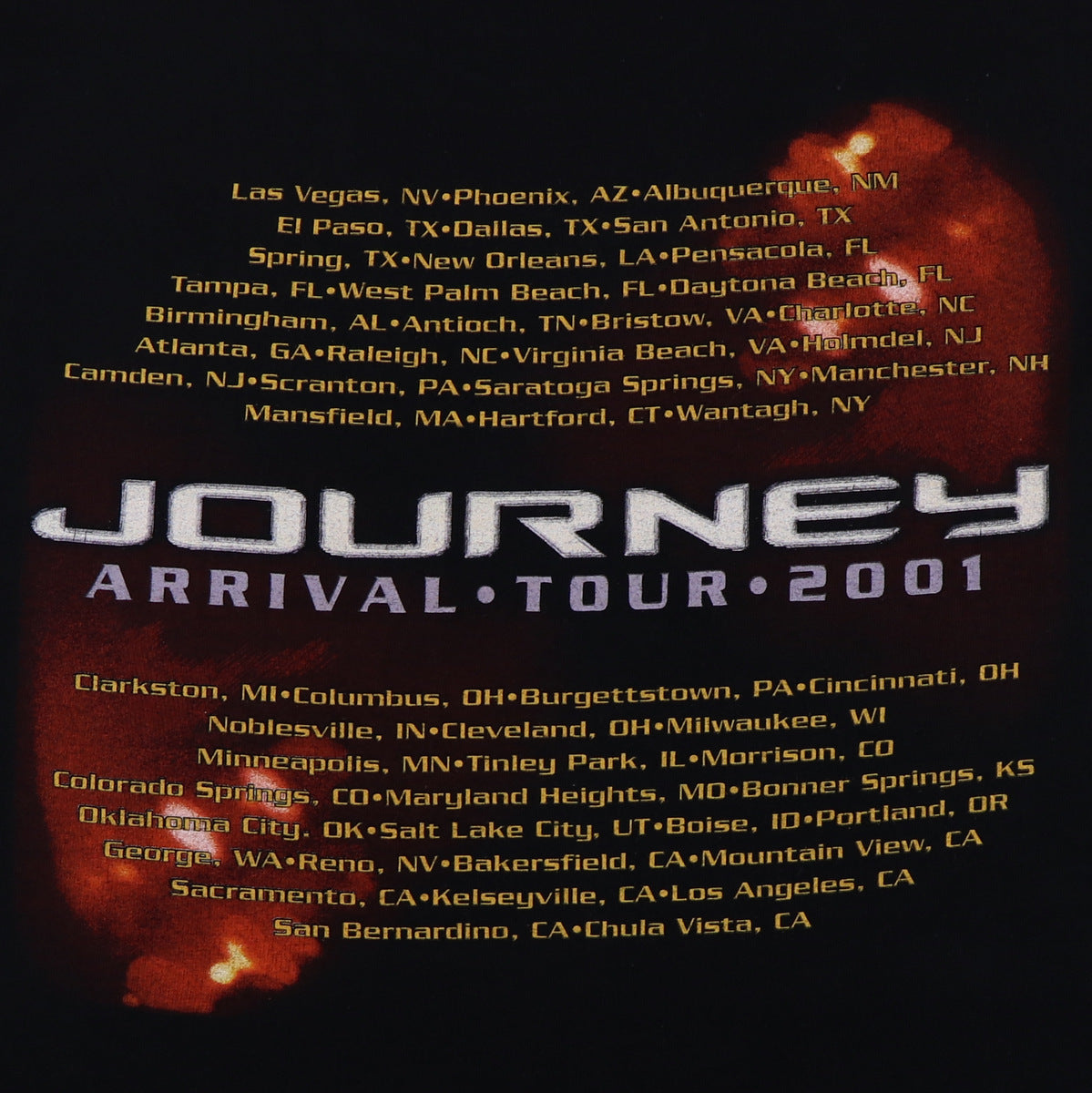 2001 Journey Arrival Tour Shirt