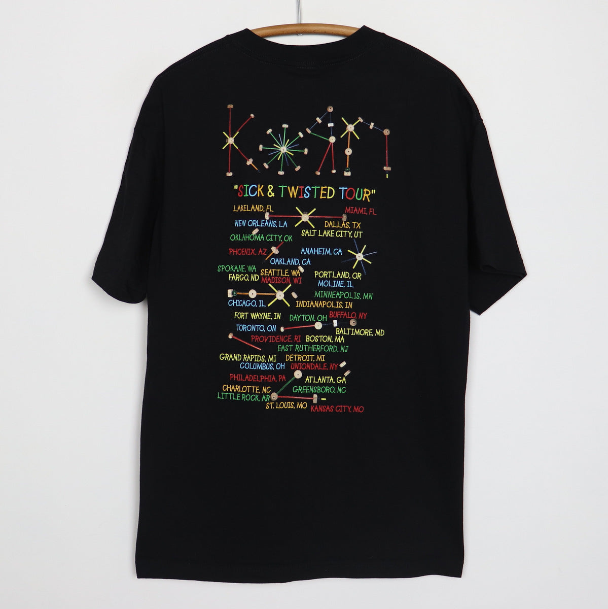 2000 Korn Sick & Twisted Tour Shirt