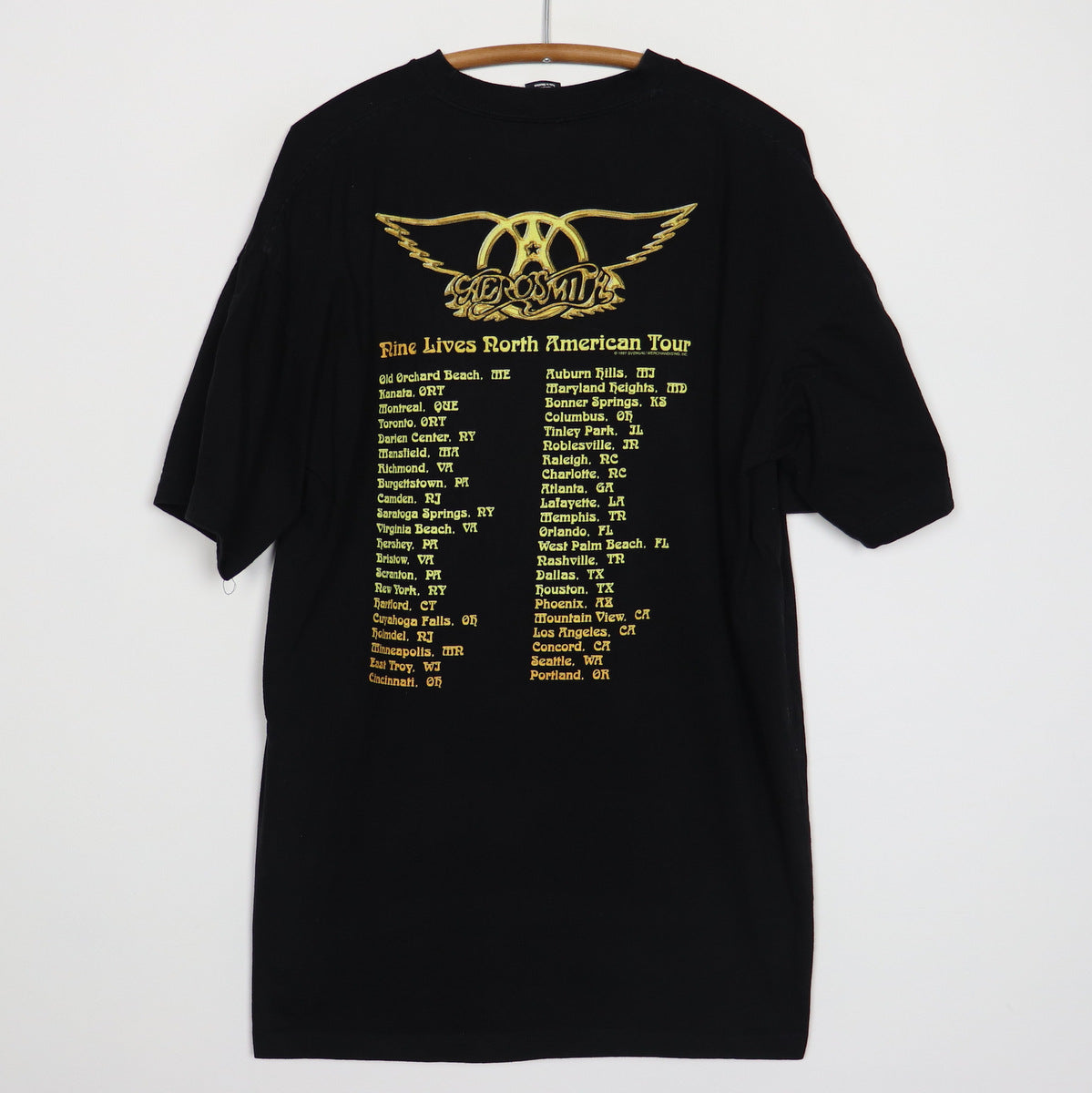 1997 Aerosmith Nine Lives North American Tour Shirt | Authentic
