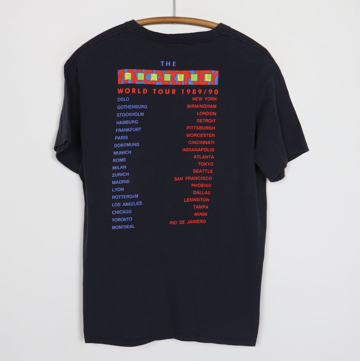 1989 Paul McCartney World Tour Shirt