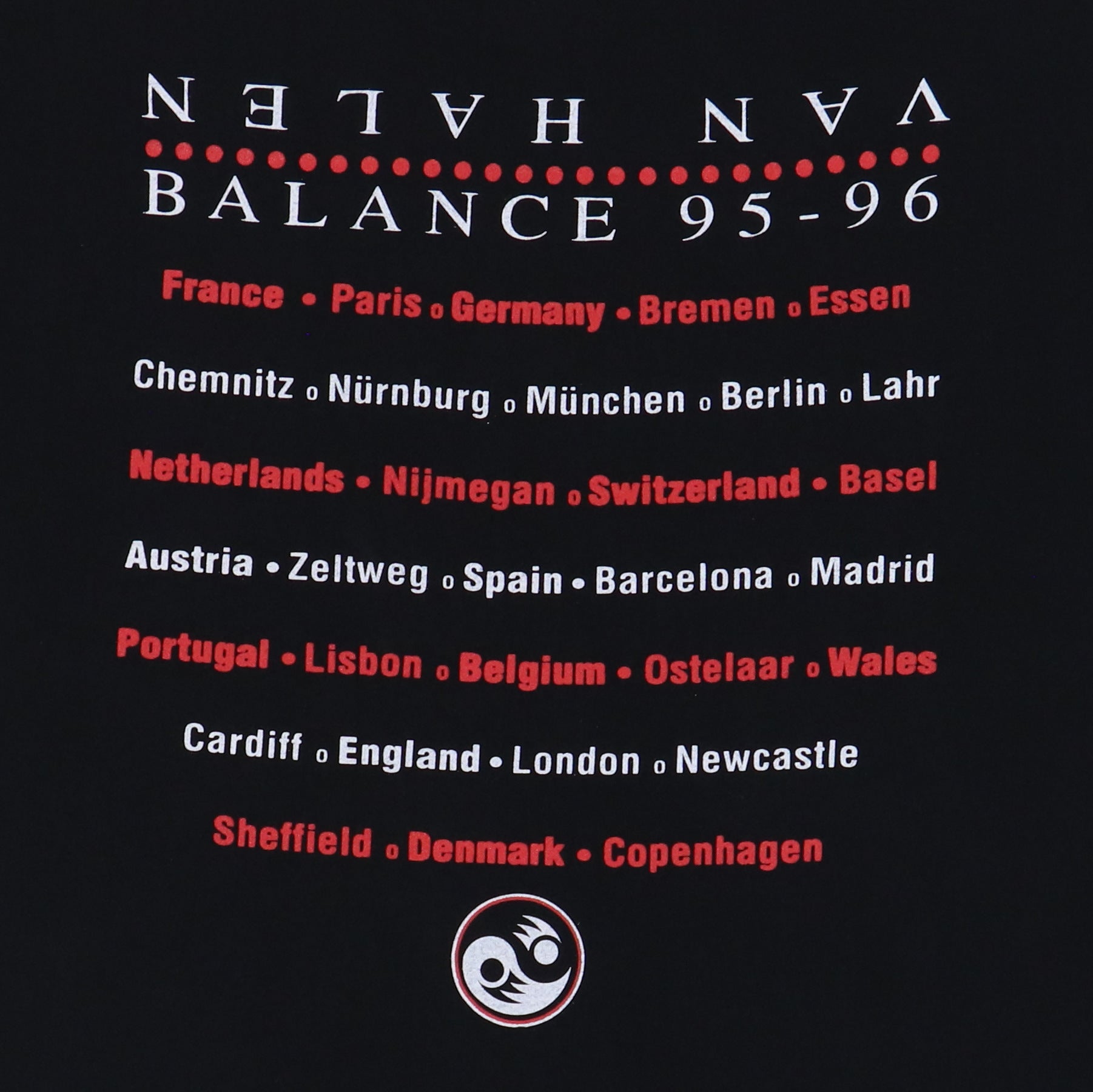 Original vintage 1995 Van Halen Balance Tour Shirt | WyCo