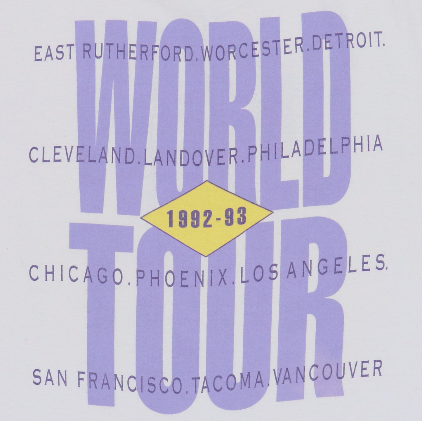 1992 Bruce Springsteen World Tour Shirt