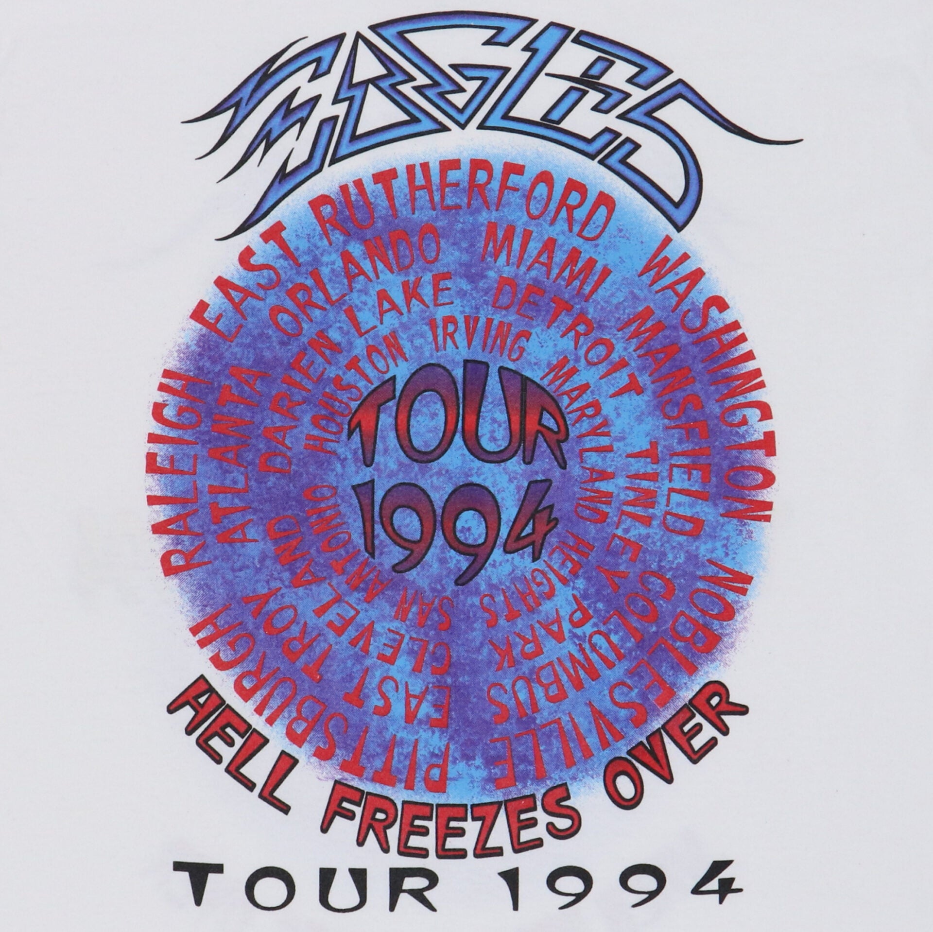 Eagles 1994年コンサート Tシャツ Mサイズ Vintage 1994 Eagles Hell Freezes Over World Tour Shirt Size