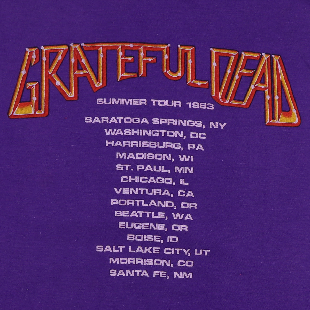 1983 Grateful Dead Summer Tour Shirt