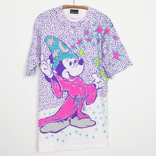 1990s Mickey Mouse Fantasia All Over Print Shirt