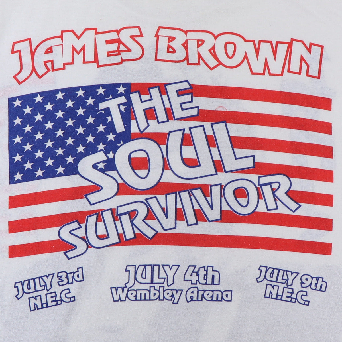 1991 James Brown Soul Survivor Tour Shirt