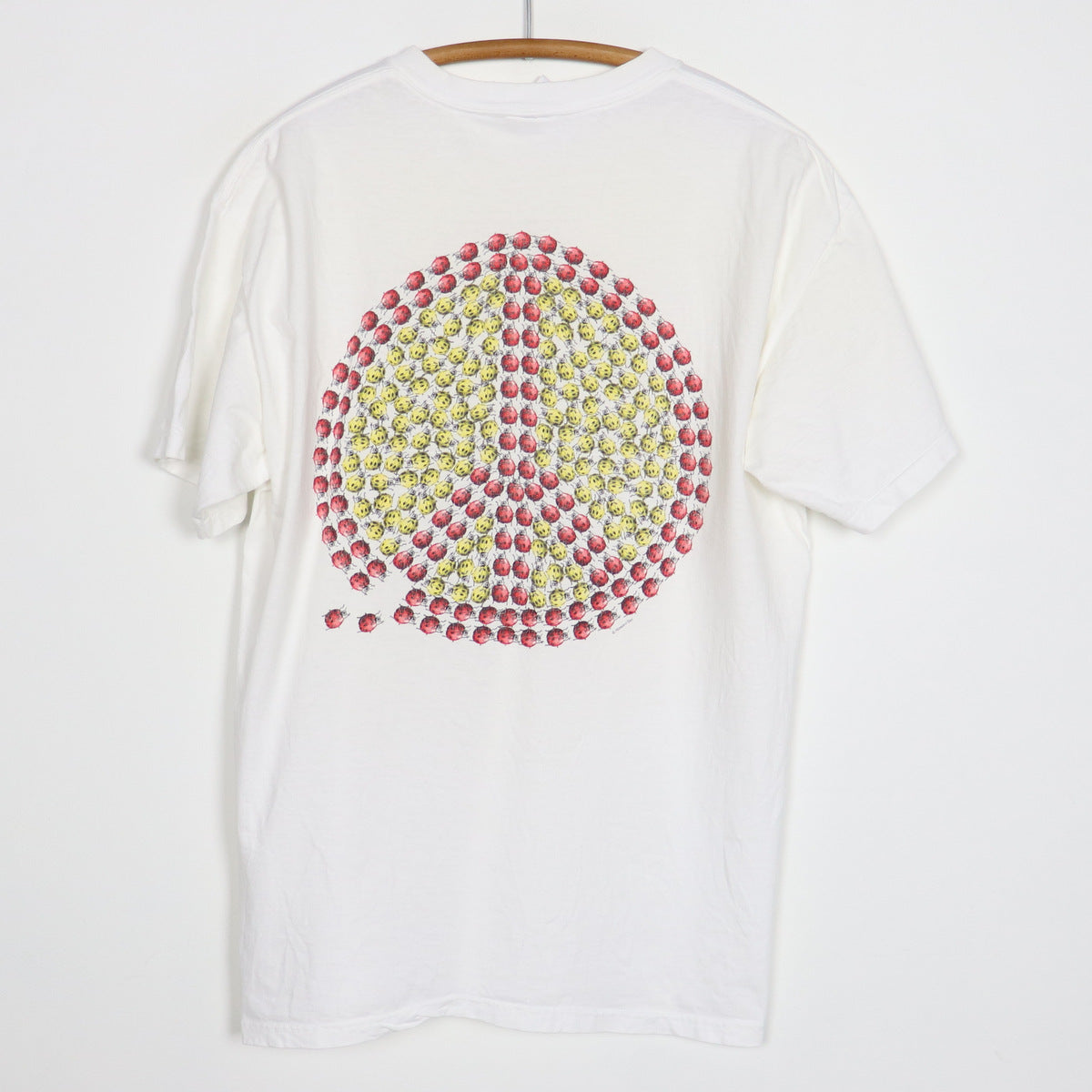 1990s Human-i-tees Lady Bugs Peace Sign Shirt | Authentic Vintage 