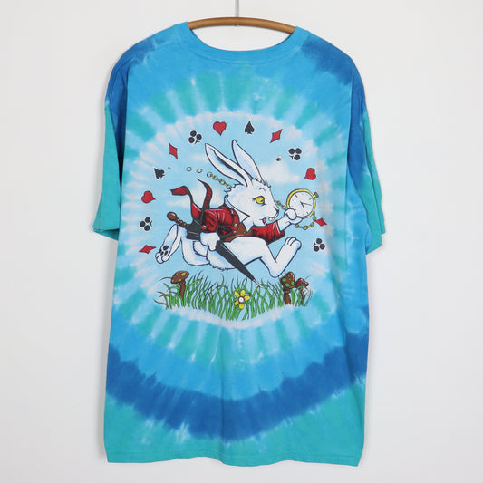 2003 Alice In Wonderland Liquid Blue Tie Dye Shirt